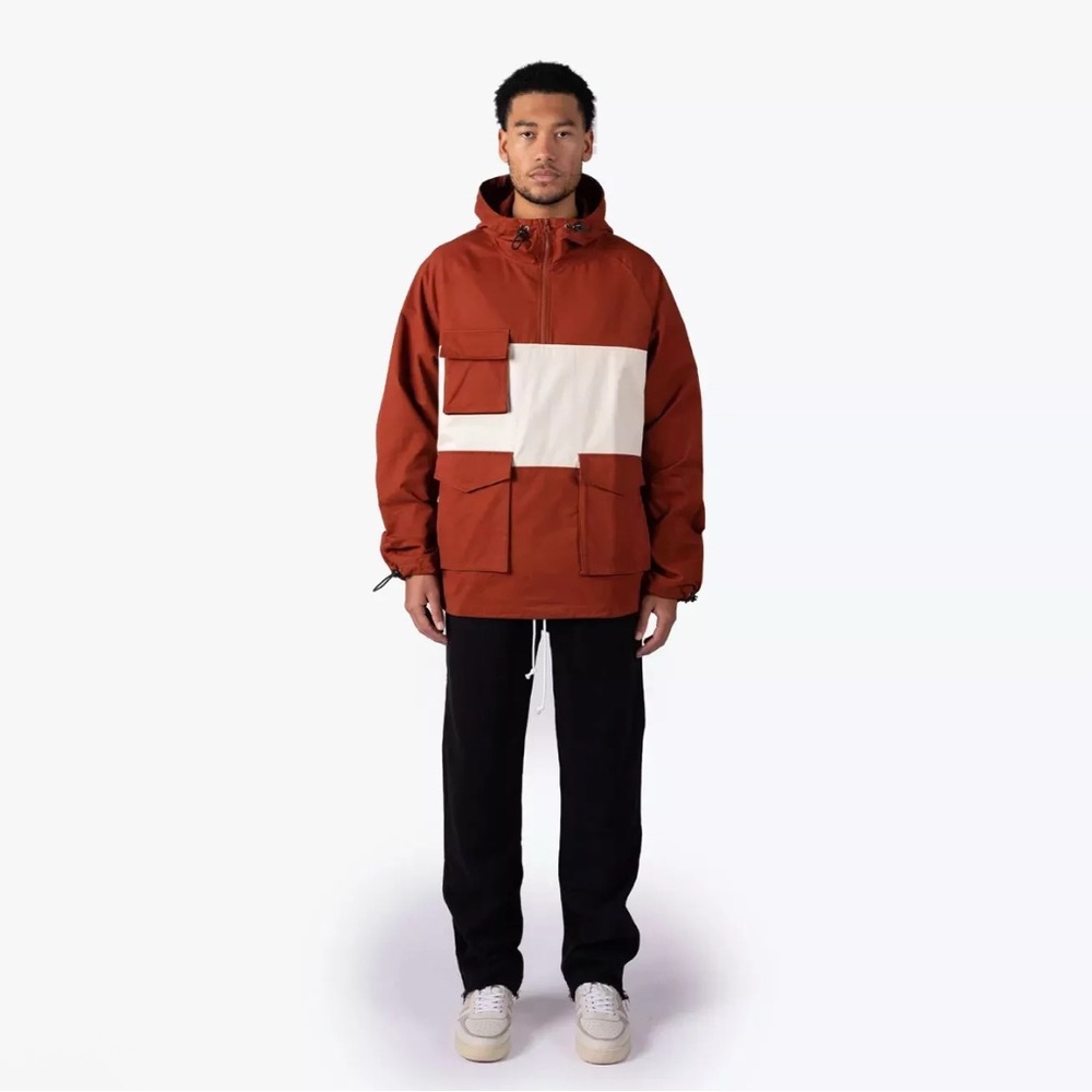 Richie Le Men's Stylish Rust and White Windbreaker new with tags size MEDIUM